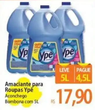 Atacadão Amaciante para Roupas Ype Aconchego Bombona com 5L oferta