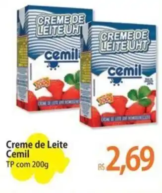 Atacadão Creme de Leite Cemil TP com 200g oferta