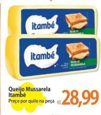 Queijo Mussarela Itambé Preço por quilo na peça