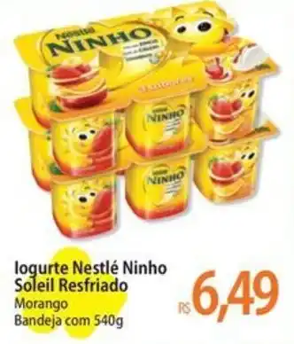 Atacadão logurte Nestlé Ninho Soleil Resfriado Morango Bandeja com 540g oferta