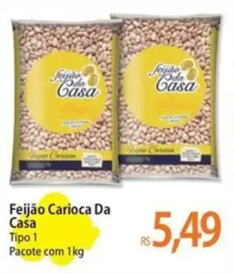 Atacadão Feijão Carioca Da Casa Tipo 1 Pacote com 1kg oferta