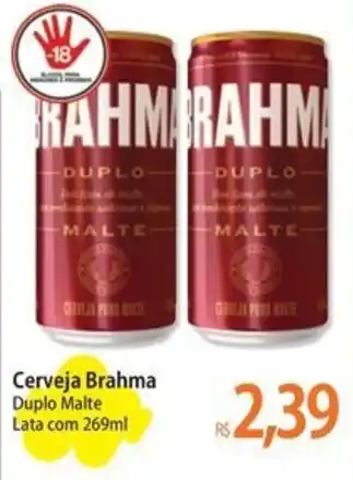 Atacadão Cerveja Brahma Duplo Malte Lata com 269ml oferta