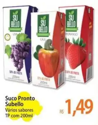 Atacadão Suco Pronto Subello Vários sabores TP com 200ml oferta