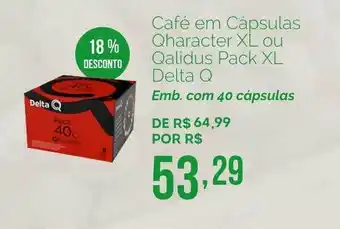 Café Em Cápsulas Qharacter Xl Ou Qalidus Pack Xl Delta Q 18% Desconto