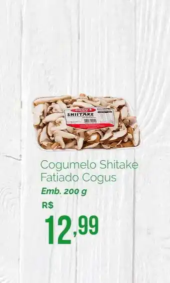 Cogumelo Shitake Fatiado Cogus 200g
