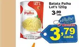 Mialich Supermercados Batata Palha Let's 120g oferta