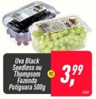 Frangolândia Uva Black seedless ou Thompsom Fazenda Potiguara 500g oferta