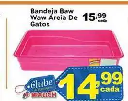 Mialich Supermercados Bandeja Baw Waw Areia De Gatos oferta