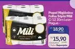 Superpão Mili - papel higiênico folha tripla oferta