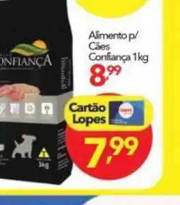 Lopes Supermercados Alimento P Cães Confiança 1kg oferta