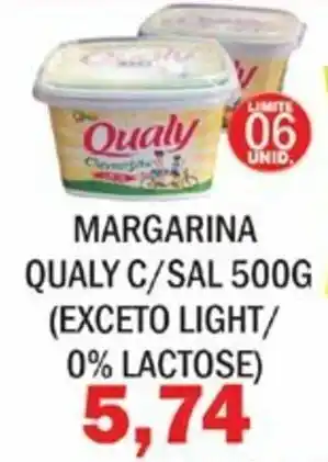 Supermercados Mendonça Margarina Qualy c/sal 500g (exceto light/ 0% lactose) oferta