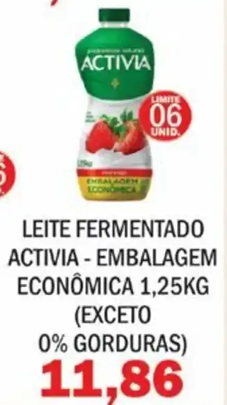 Supermercados Mendonça Leite Fermentado Activia - Embalagem Ecocomica 1.25kg (exceto 0% gorduras0 oferta