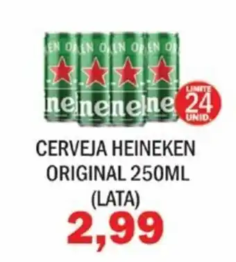 Supermercados Mendonça Cerveja Heineken Original 250ml lata oferta