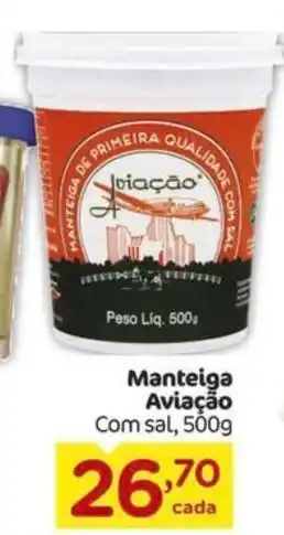 Manteiga Aviação Com sal, 500g