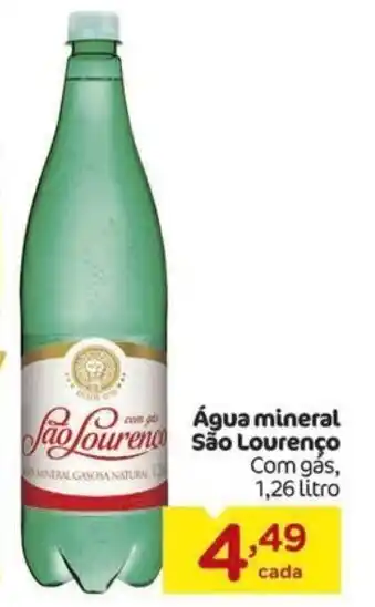 Carrefour Água mineral São Lourenço Com gás, 1,26 litro oferta