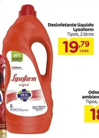 Carrefour Desinfetante líquido Lysoform Tipos, 2 litros oferta