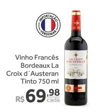 Verdemar Supermercado Vinho Frances Bordeaux La Croix d'Austeran Tinto 750ml oferta