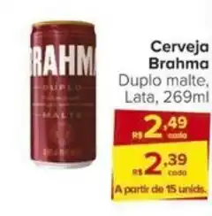Carrefour Cerveja Brahma Duplo malte, Lata, 269ml oferta