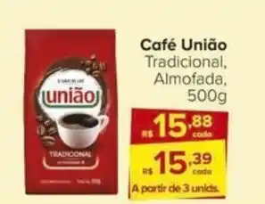 Carrefour Café União Tradicional, Almofada, 500g oferta