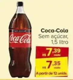 Carrefour Coca-Cola Sem açúcar, 1,5 litro oferta