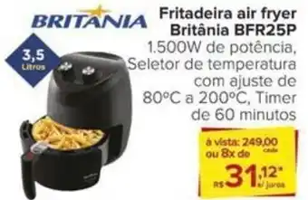 Carrefour Fritadeira air fryer Britânia BFR25P oferta