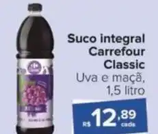 Carrefour Suco integral Carrefour Classic Uva e maçã, 1,5 litro oferta