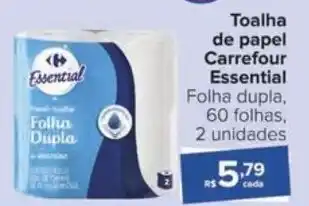 Carrefour Toalha de papel Carrefour Essential oferta