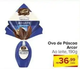 Carrefour Ovo de Páscoa Arcor Ao leite, 190g oferta