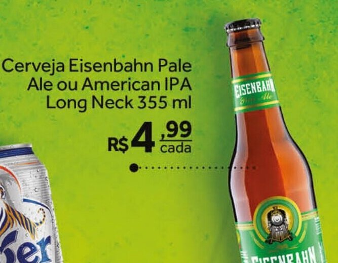 Cerveja Eisenbahn Pale Ale ou American IPA Long Neck 355ml oferta na