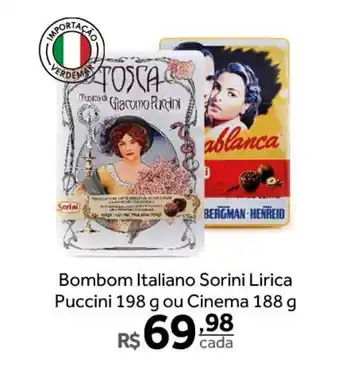 Bombom Italiano Sorino Lirica Puccini 198g ou Cinema 188g