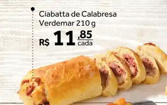 Verdemar Supermercado Ciabatta de Calabresa Verdemar 210g oferta