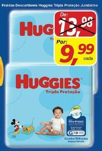 Supermercados Guanabara Fraldas descartaveis Huggies tripla Protecao Jumbinho oferta