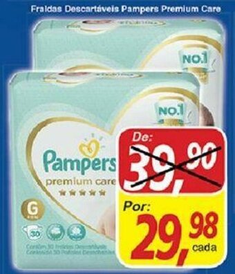 Supermercados Guanabara Fraldas Descartaveis Pampers Premium Care oferta