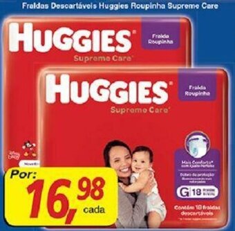 Supermercados Guanabara Fraldas Descartaveis Huggies Roupinha Supreme Care oferta