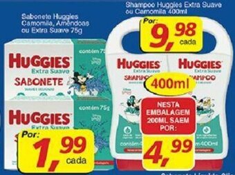 Supermercados Guanabara Sabonete Huggies Camomila, Amendoas ou Extra Suave 75g oferta