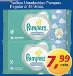 Supermercados Guanabara Toalhas Umedecidas Pampers Regular c/48 unids oferta