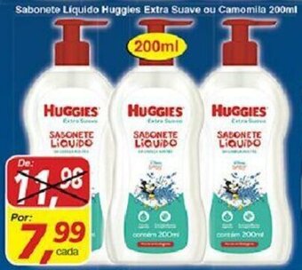 Supermercados Guanabara Sabonete Liquido Huggies Extra Suave ou Camomilla 200ml oferta