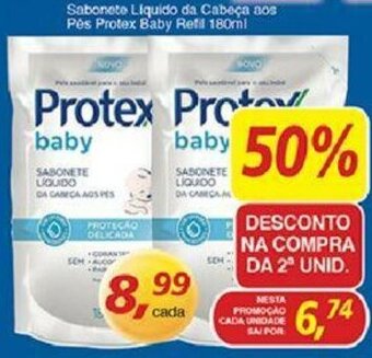 Supermercados Guanabara Sabonete Liquido da Cabeca aos Pes Protex Baby Refil 180ml oferta