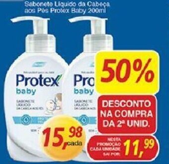 Supermercados Guanabara Sabonete Liquido da Cabeca aos Pes Protex Baby Refil 200ml oferta