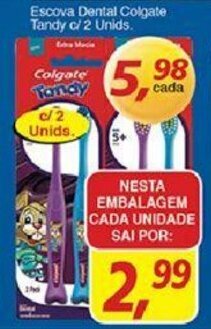 Supermercados Guanabara Escova Dental Colgate Tandy c/2 unids. oferta