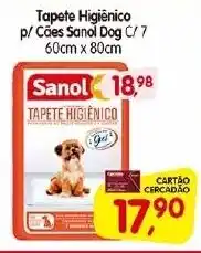 Cercadão Tapete Higiênico p/ Cães Sanol Dog C/ 7 60cm x 80cm oferta