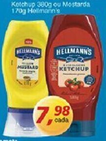 Supermercados Guanabara Ketchup 380g ou Mostarda 170g Hellmann's oferta