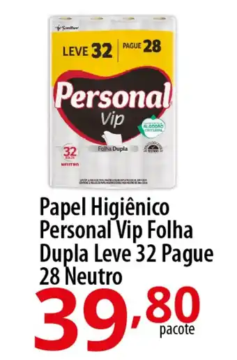 Akki Atacadista Papel Higiênico Personal Vip Folha Dupla Leve 32 Pague 28 Neutro oferta