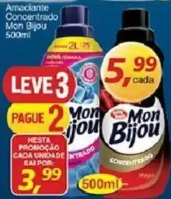 Supermercados Guanabara Amaciante Concentrado Mon Bijou 500ml oferta