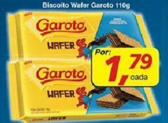 Supermercados Guanabara Biscoito Wafer Garoto 110g oferta