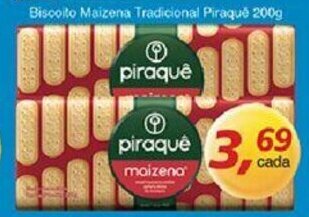 Supermercados Guanabara Biscoito Maizena Tradicional Piraque 200g oferta