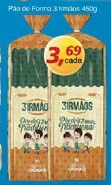 Supermercados Guanabara Pao de Forma 3 Irmaos 450g oferta