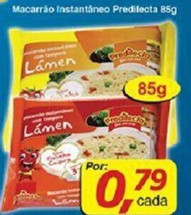 Supermercados Guanabara Macarrao Instantaneo Predilecta 85g oferta