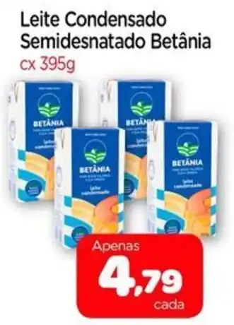 Nordestão Leite Condensado Semidesnatado Betânia cx 395g oferta