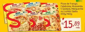 Nordestão Pizza de Frango, Calabresa, Mussarela, 4 Queijos, Marguerita ou Lombo Sadia 4409/460g oferta